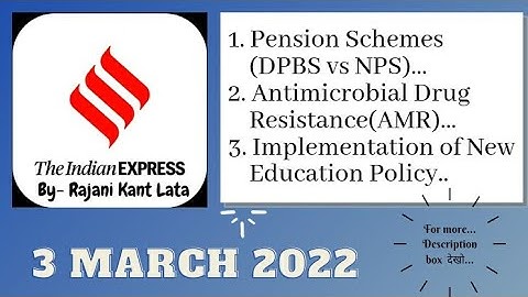 3 March 2022 | Gargi Classes Indian Express Editorial Analysis/Discussion | Rajani Kant Lata