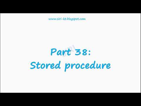 csharp c# tutorial 38 stored procedure