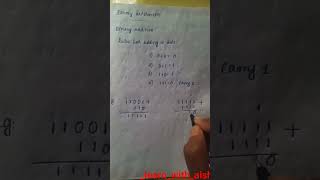 Binary addition explanation in Malayalam
