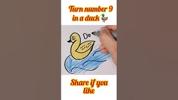 Turn number 9 in a duck #shorts #forkids #howtodraw #duckdrawing #drawingchallenge #kidsart