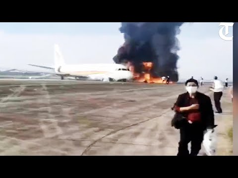 Tibet Airlines’ plane in China veers off runway, catches fire; over 40 injured