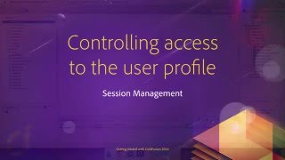 10 Session Management ## 10 Controlling access to the user profile