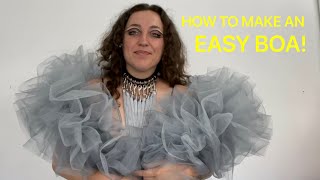 how to make a fabulous boa! // SUPER EASY sewing project // TULLE SCHOOL: pt 2