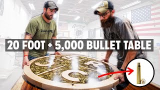HUGE Bullets in Epoxy Table Build! Black Rifle Coffee Conference Table