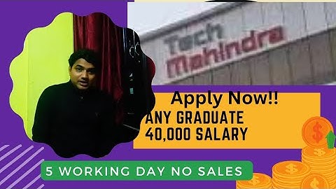 Tech Mahindra Mega Walkin Drive | 40000 Salary | Free 2 Way Transport | 5 Days Working Model