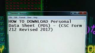 HOW TO DOWNLOAD Personal Data Sheet (PDS) - (CSC Form 212 Revised 2017)