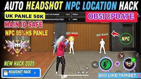 FREE FIRE HACK ☠️ OB51 METADATA FILE SHOP LOCATION HEADSHOT FULL SAFE INJECTOR ✅ ALL DEVICE WORKING 