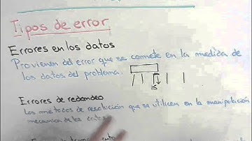 Tipos de error | Metodos Numericos