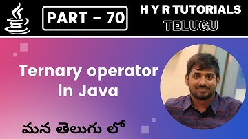 P70 - Ternary Operator in Java | Core Java | Java Programming |