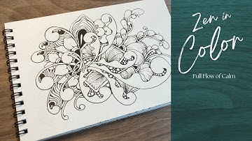 One Pen, Infinite Calm: Zentangle Art in Black
