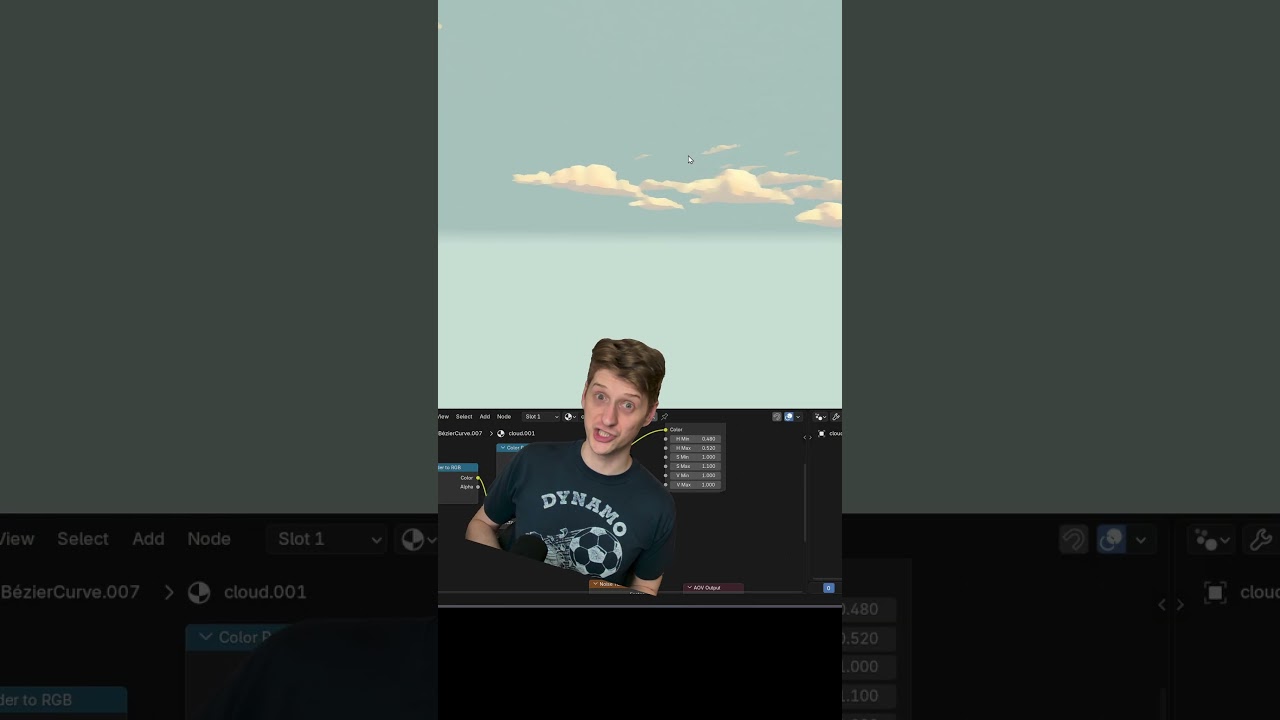 quick stylized clouds in blender #3d #blender3d #art #illustration #animation