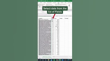 Select data from the list of fields