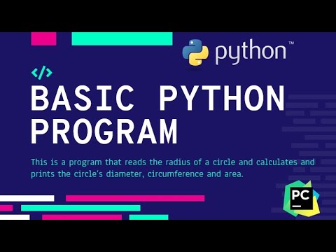 Basic Python Program | Python.org | PyCharm - YouTube