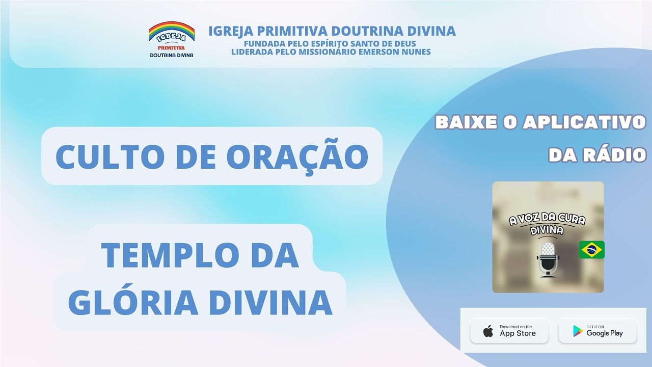 CULTO DE ORAÇÃO -TERÇA FEIRA  DIRETAMENTE DO TEMPLO DA GLORIA 03-03-2026
