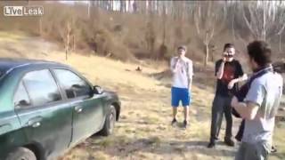 Head butt of car window by dude. Humans at best! Profile