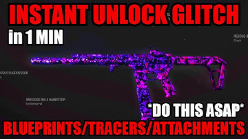 *NEW* INSTANT UNLOCK GLITCH MW3! BLUEPRINTS/TRACERS/ATTACHMENTS/MORE! MW3 GLITCHES! WARZONE GLITCH!