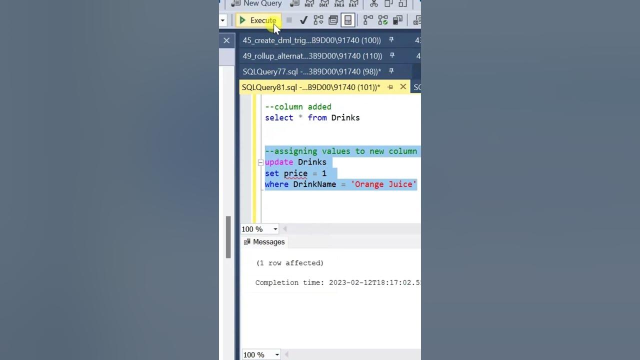 Sql add a new column set value sql youtube