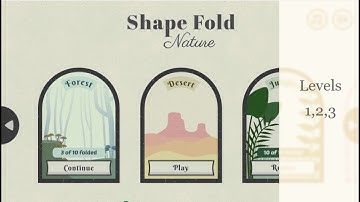 Shape Fold Nature Game Walkthrough| Level 1-3