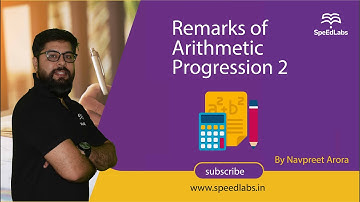 JEE/CBSE/ISC || Class 11 Math || Sequence & Series: Remarks Of Arithmetic Progression 2
