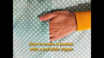 How to make a pocket with a invisible zipper, sewing tutorial for beginners