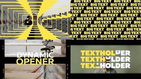 Dynamic Opener / Intro ★ After Effects Template ★ AE Templates