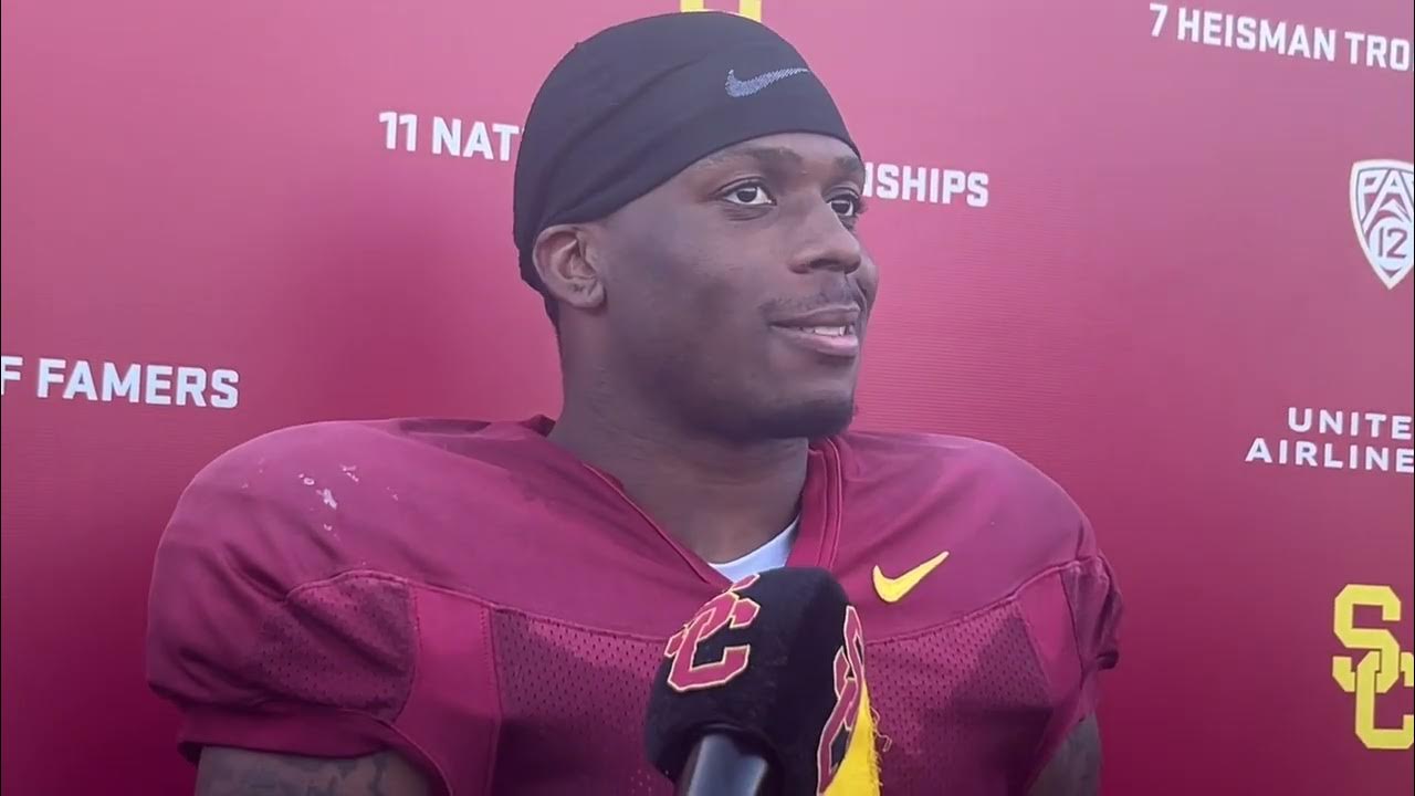 New USC RB Woody Marks speaks to the media for the first time since