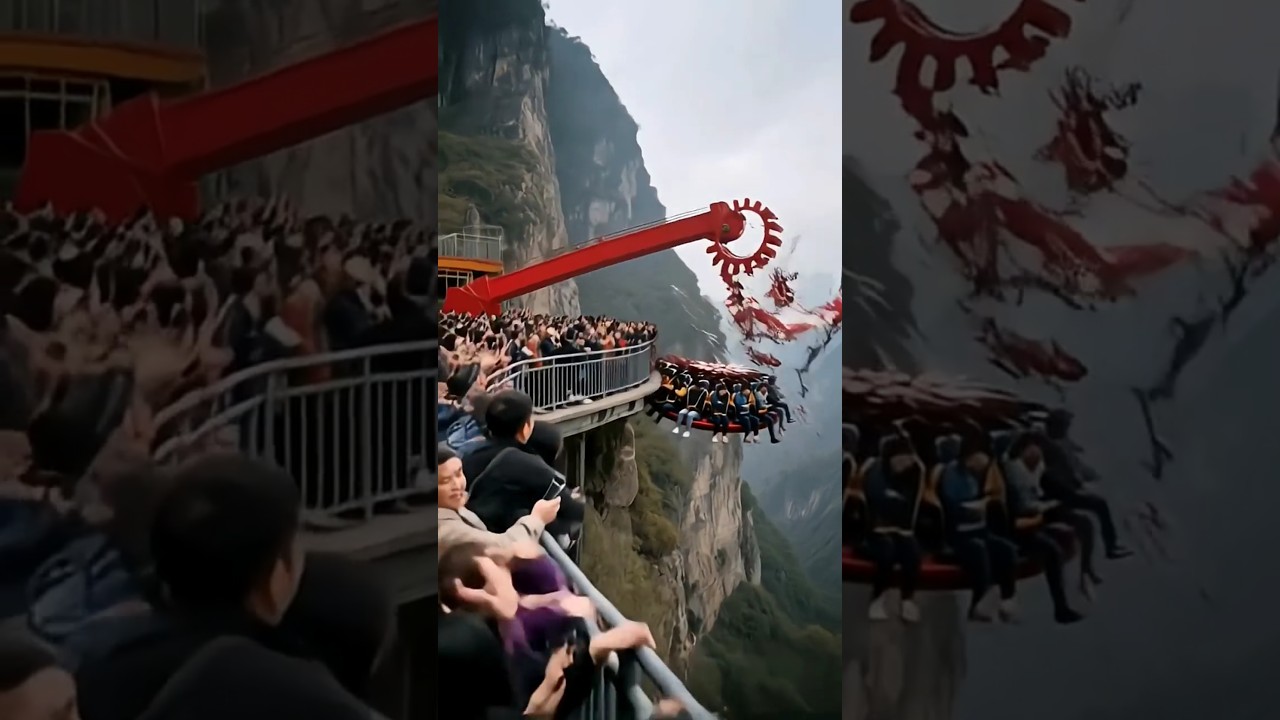 🙀Surprising! Cliff disaster - the giant pendulum fell apart(DC)! 