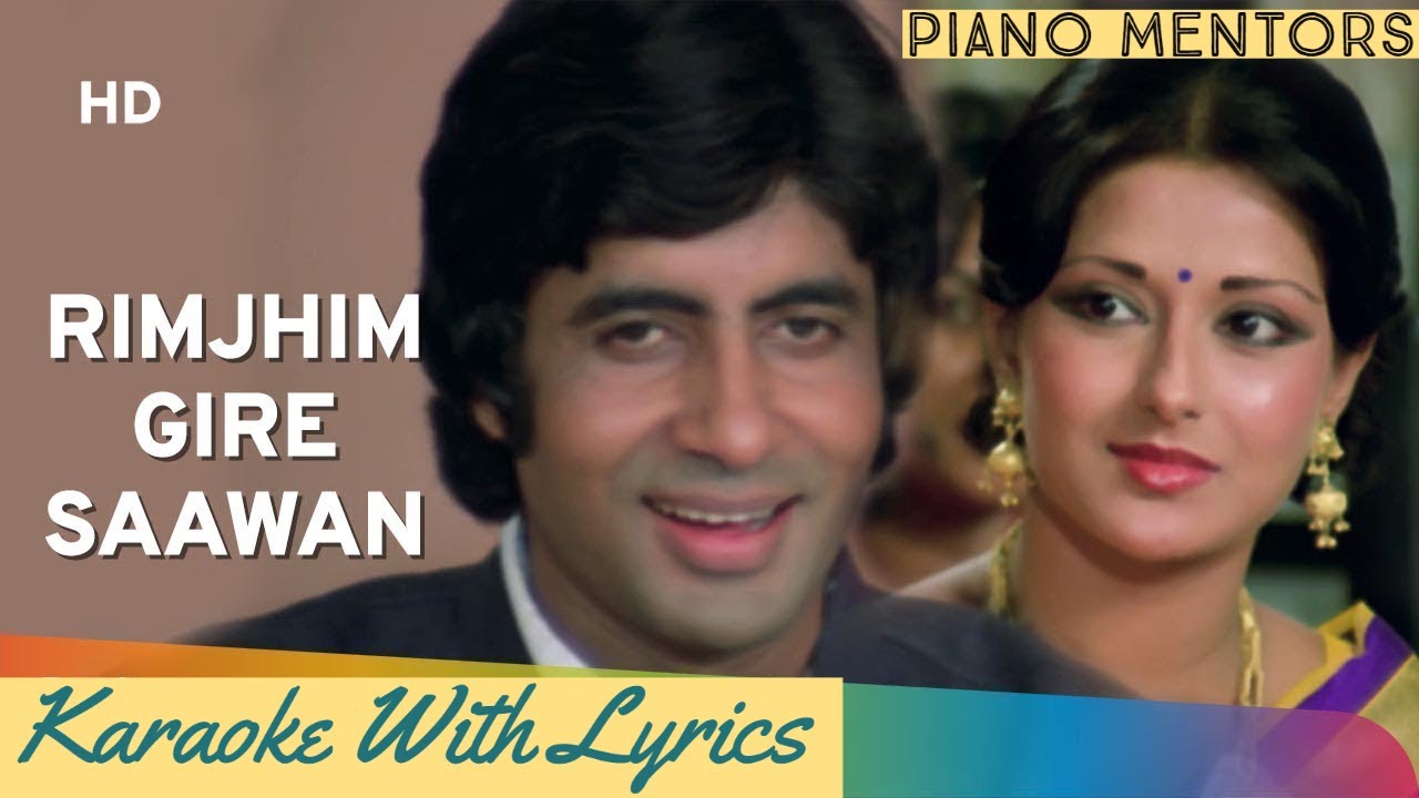 Rimjhim Gire Sawan Kishore Kumar Hindi Full Karaoke with Lyrics YouTube