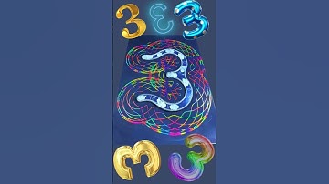 "Geometric Art from Number 3 - Unique Spirograph"  #satisfying  #spirograph  #asmr  #art #shorts