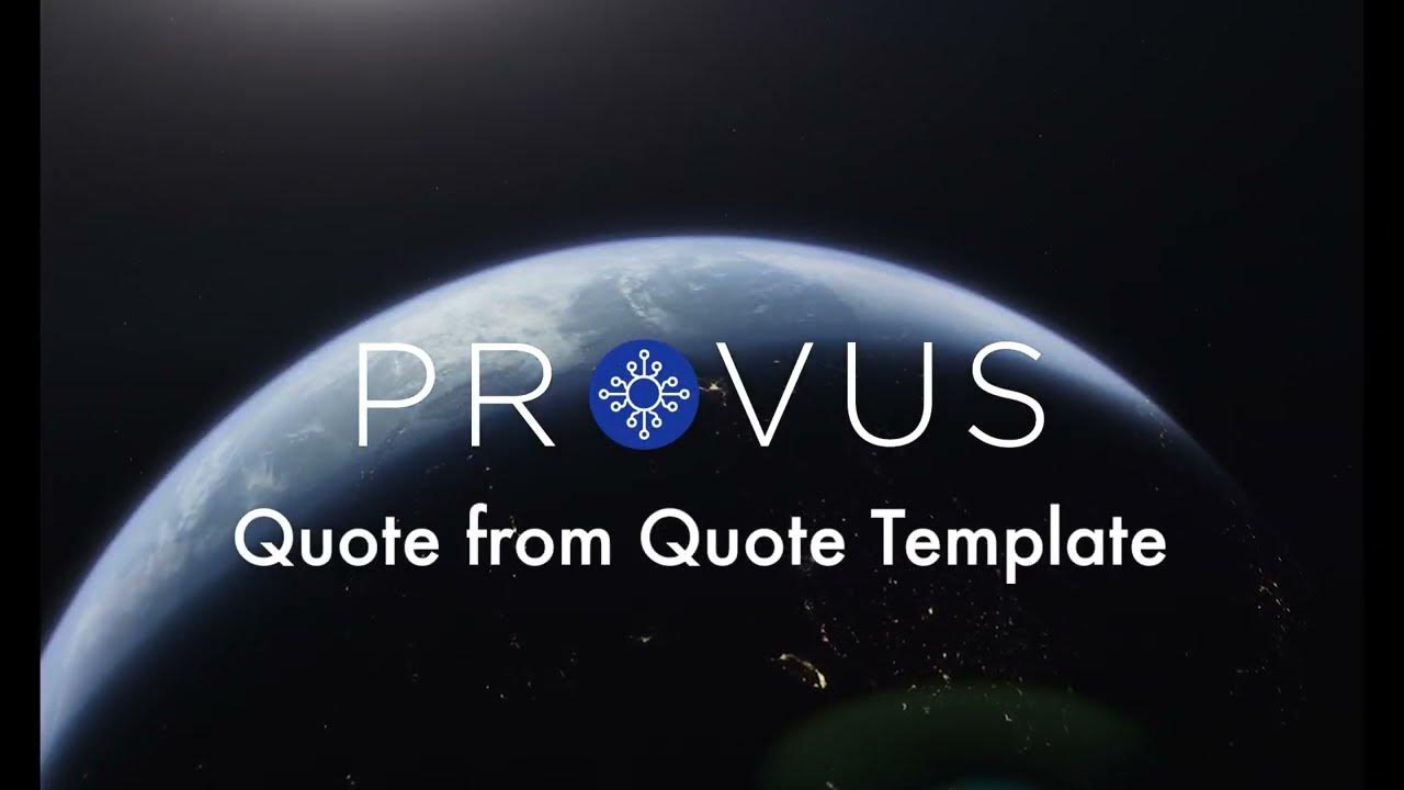 Quote Creation from Quote Template