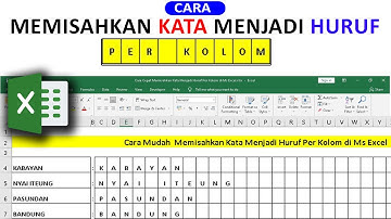 Cara Memisahkan Kata Menjadi Huruf Per Kolom di Ms Excel || Mudah dan Cepat