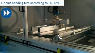 Glass bending test according to DIN EN 1288-3