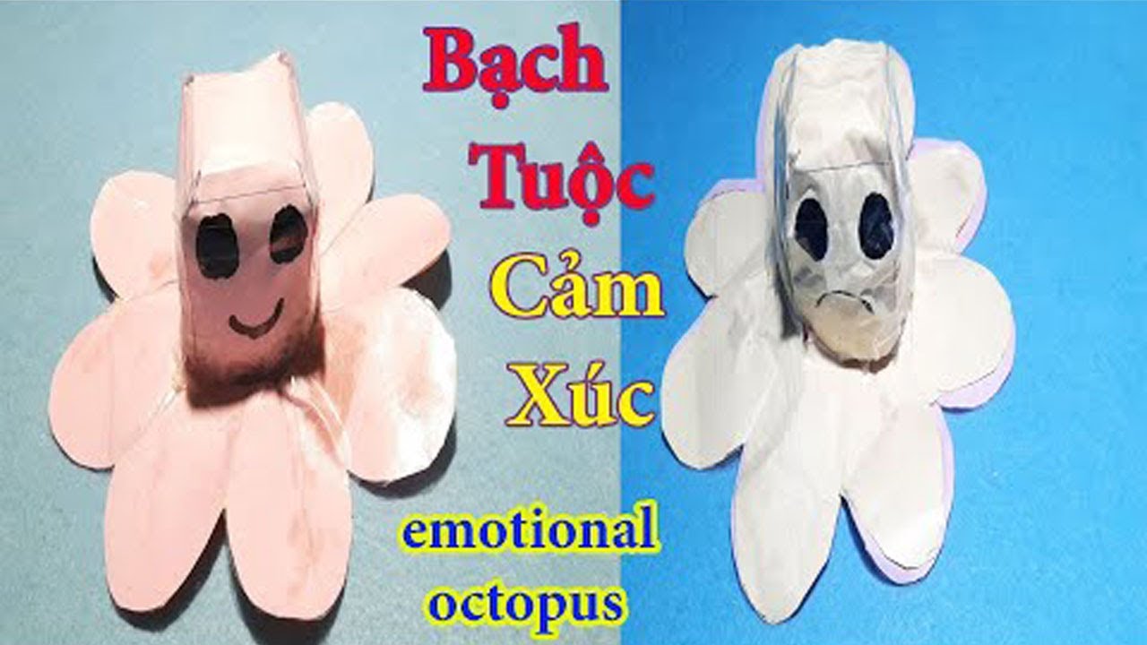 Cách làm Bạch Tuộc Cảm Xúc bằng giấy | Make paper octopus - YouTube