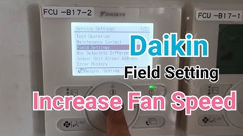 Daikin | wire remote control |field setting.(BRC1E63)