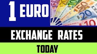 Euro rate today Euro exchange rates analysis