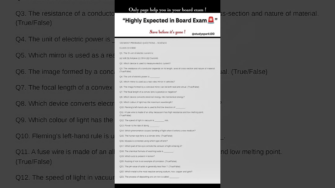 #MostExpectedQuestions