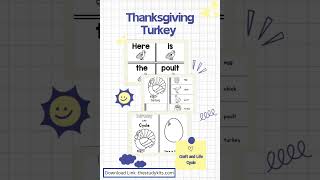 Thanksgiving Turkey Craft and Life Cycle