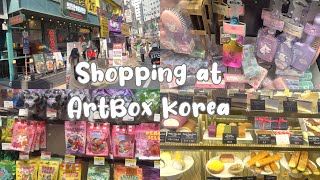 Vlog A day shopping at ArtBox korea and enjoying Mango Coconut Latte with me