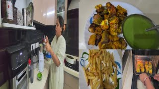 आज तो बच्चों की दावत कर दी घर पर ही|| french fries,पनीर टिक्का recipe ,चटनी