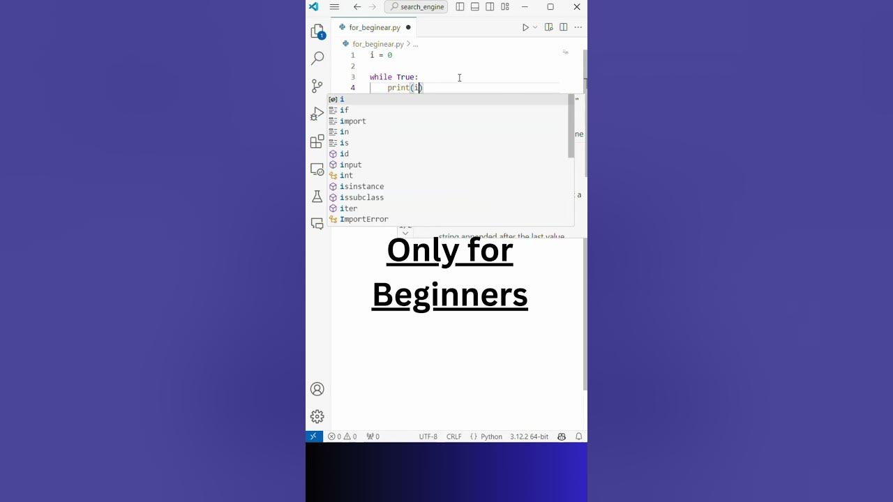 How to make infinite loop in python #python #programming #shorts # ...