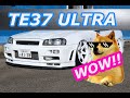 完成したTE37 ULTRA(白)をR34に履かせました!! MACHINE FOR RAYS,TE37 ULTRA TRACK EDITION2 10.5J&11J IN R34 SKYLINE