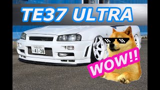 The completed TE37 ULTRA (white) was fitted to an R34! MACHINE FOR RAYS, TE37 ULTRA TRACK EDITION...