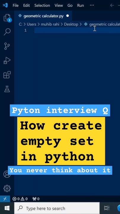how to create empty set in python __ empty set example in python ...