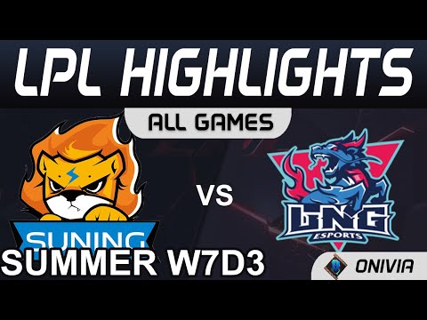 SN vs LNG Highlights ALL GAMES LPL Summer Season 2021 W7D3 Suning vs LNG Esports by Onivia