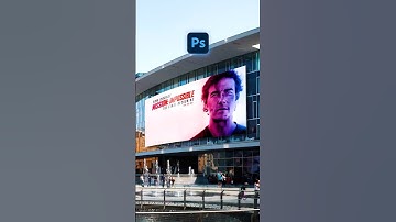 How to Make a Curved Billboard Mockup in Photoshop 2025! 🏙️ #Shorts #photoshop