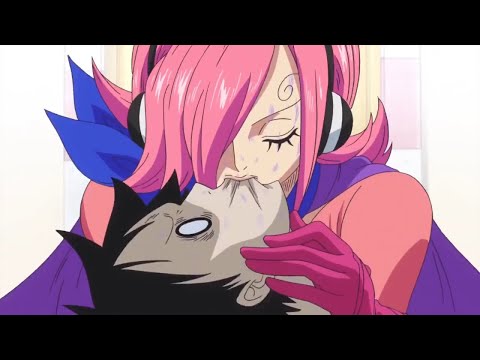 Luffy x Reiju kiss scene - One Piece