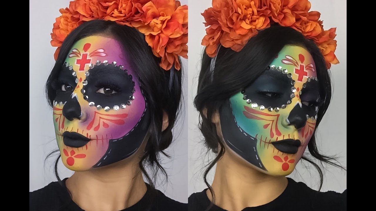 Dia de Los Muertos Rainbow Sugar Skull! | Faye Claire