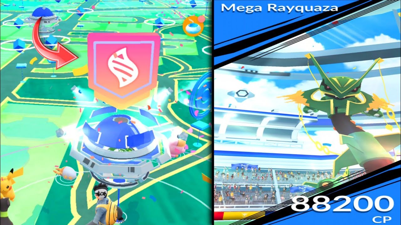 World's first Mega Rayquaza in Pokemon GO! #pokemongo