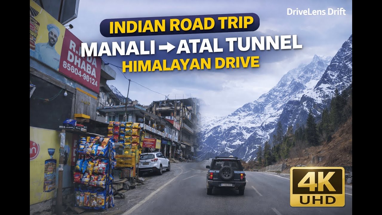 Indian Road Trip | Manali to Darcha – Part 1 (4K) | Manali → Atal Tunnel | Himalayan Drive