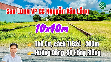Đất thổ cư 10x40m cách TL824 200m, nền cao ráo xung quanh dân cư ở đông đúc